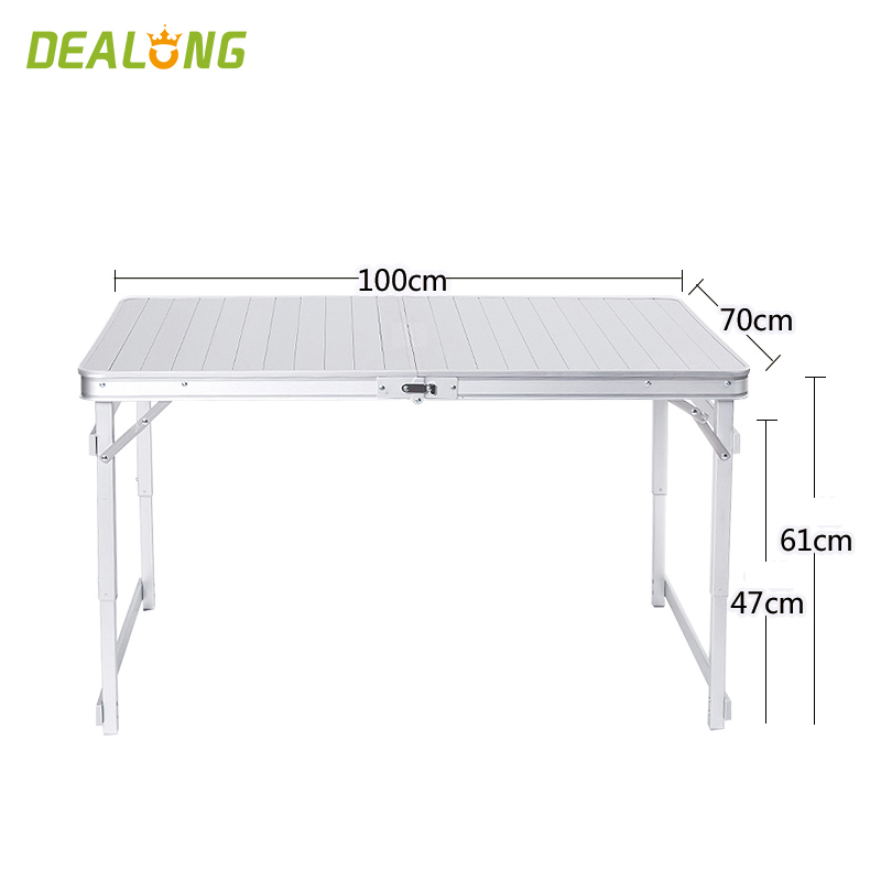 Alleen voor buiten kamperen, verstelbare aluminium tafel
