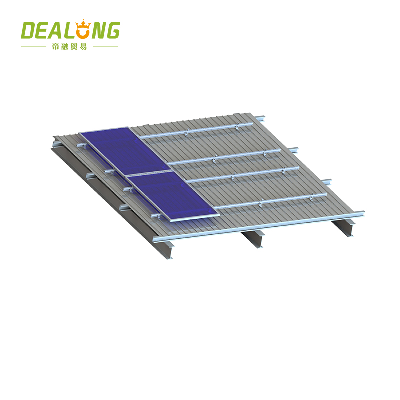 Zonnepaneelbevestigingen voor trapeziumvormig metalen dak