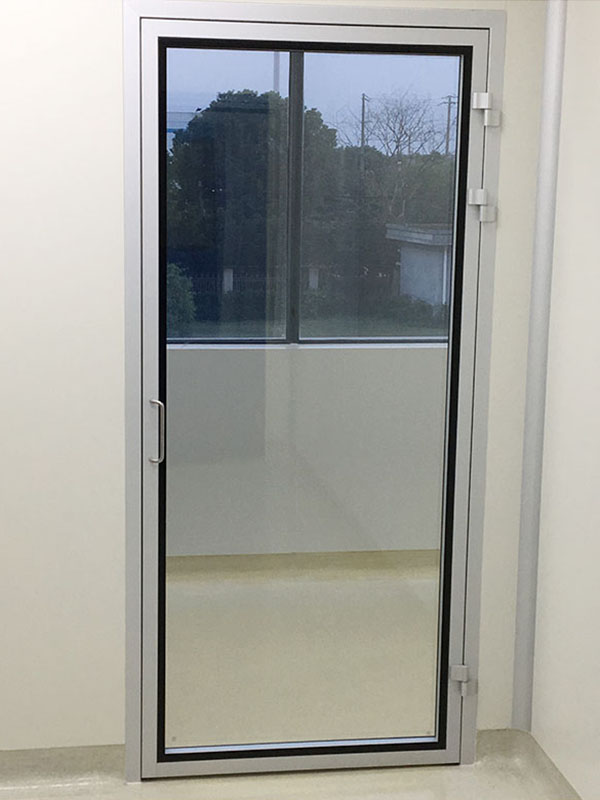 Cleanroom glazen deur