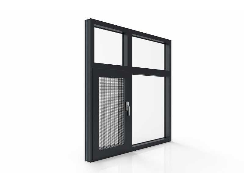 Professioneel niveau Hw49 aluminium openslaand / uitklapbaar raam met stalen vliegenhor
