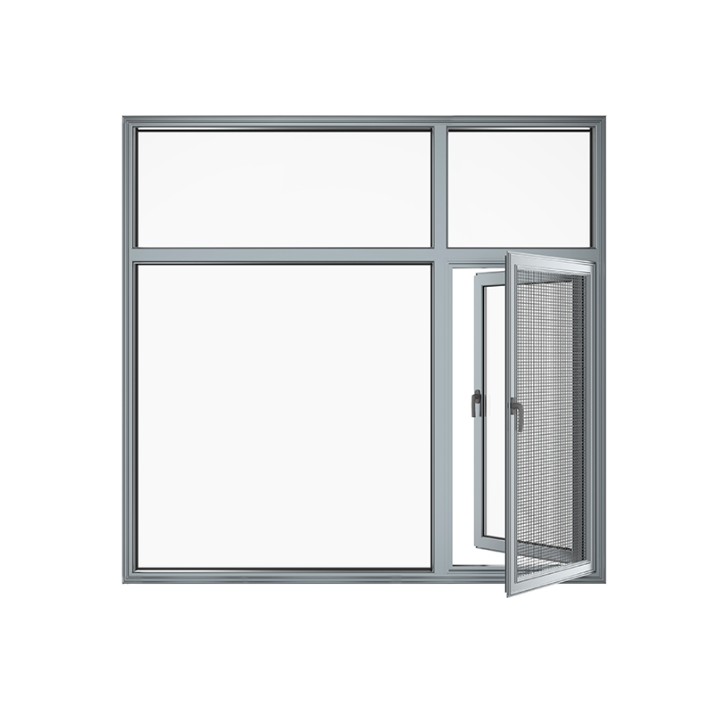Aluminium openslaande ramen in Chinese stijl met enkele deur en scherm

