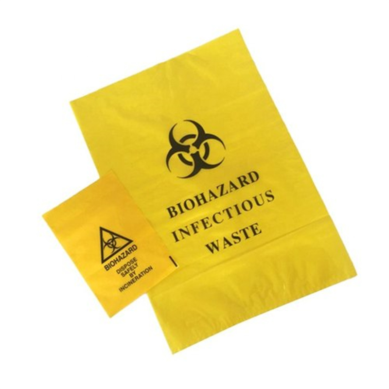 Gele medische afvalzakken voor biologisch gevaarlijk afval
