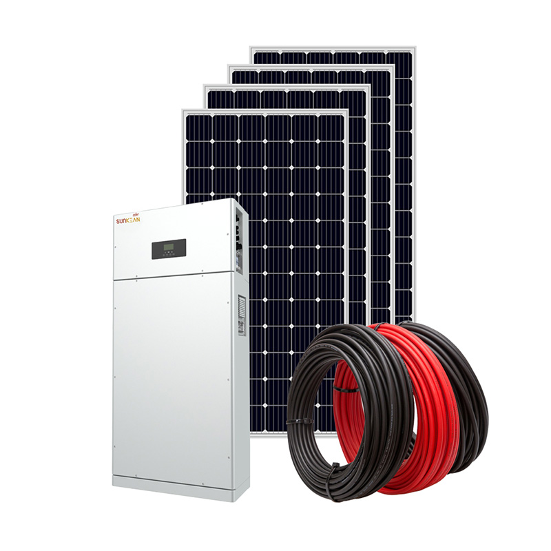 3kw-5kw Single Phase off grid lithium batterij zonnepaneel module kit energiesysteem
