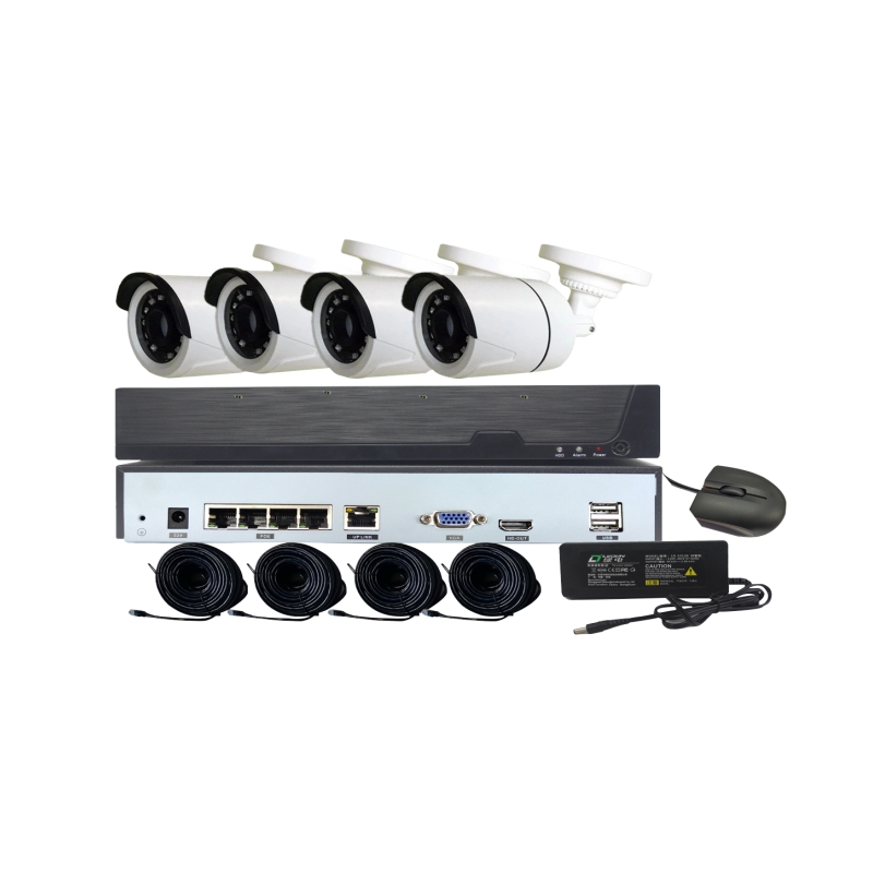 3MP Bullet 4CH CCTV NVR POE-kit