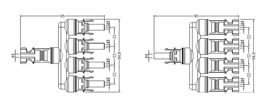 T4 Branch Zonne-PV-connector