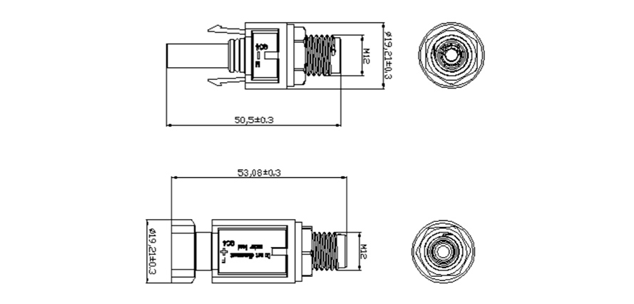 IP67 contactdozen voor paneelmontage