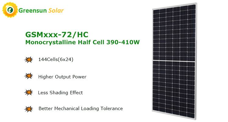 144cells half gesneden zonnepanelen 400w