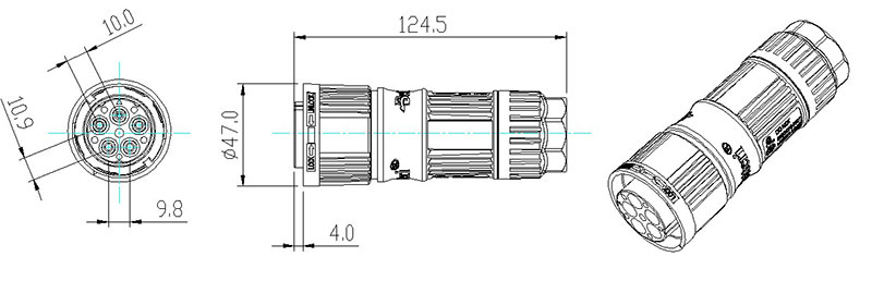 AC 3-fase connector