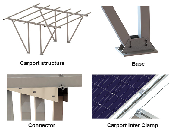 Waterdichte carportconstructies op zonne-energie