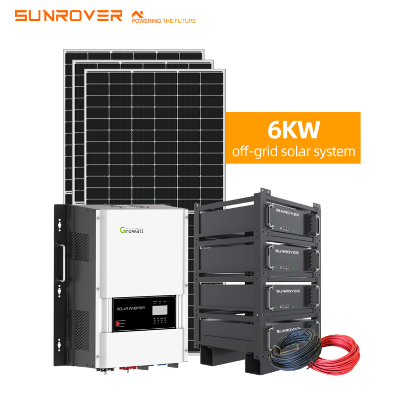 25 jaar garantie 6KW off-grid fotovoltaïsch zonnepaneelsysteem
