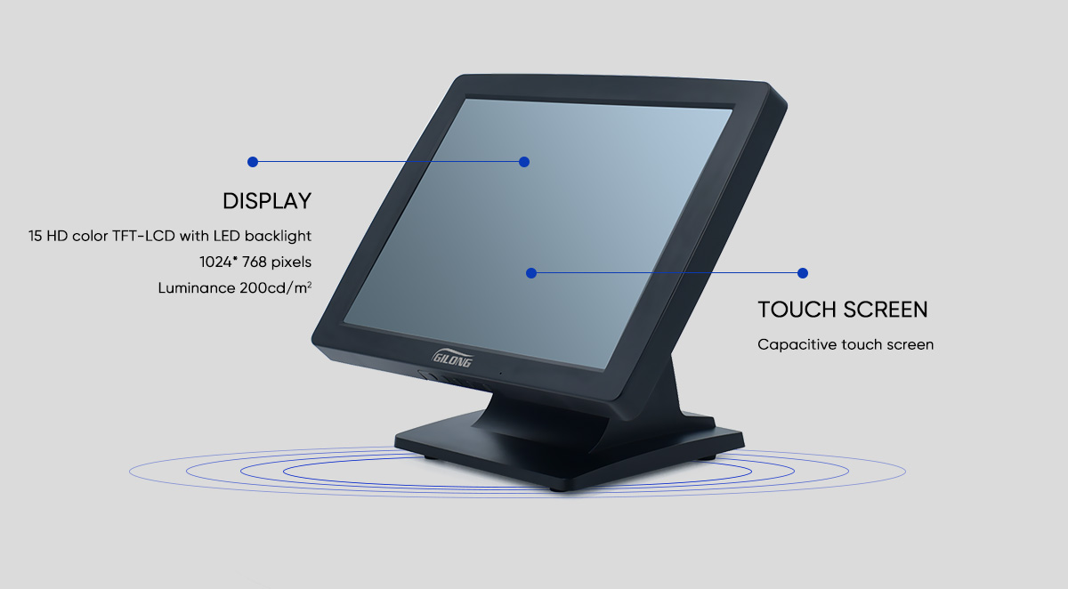 15" goedkope touchscreen-monitor