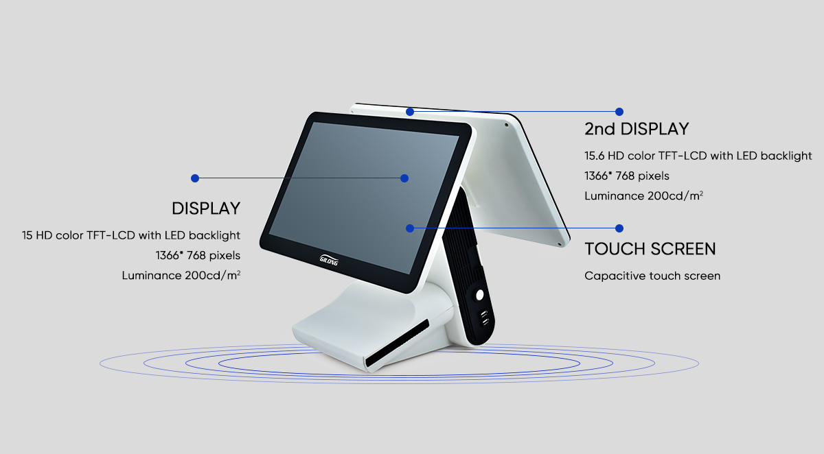 windows dual screen pos terminal