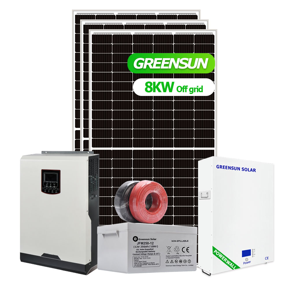 Off Grid 6KW 8KW 10KW Rooftop Home zonne-energiesystemen met batterijback-up
