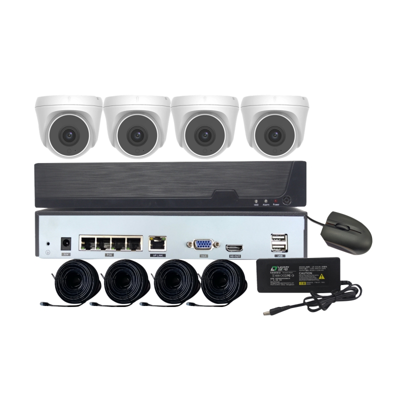 3MP Dome 4CH CCTV NVR POE-kit