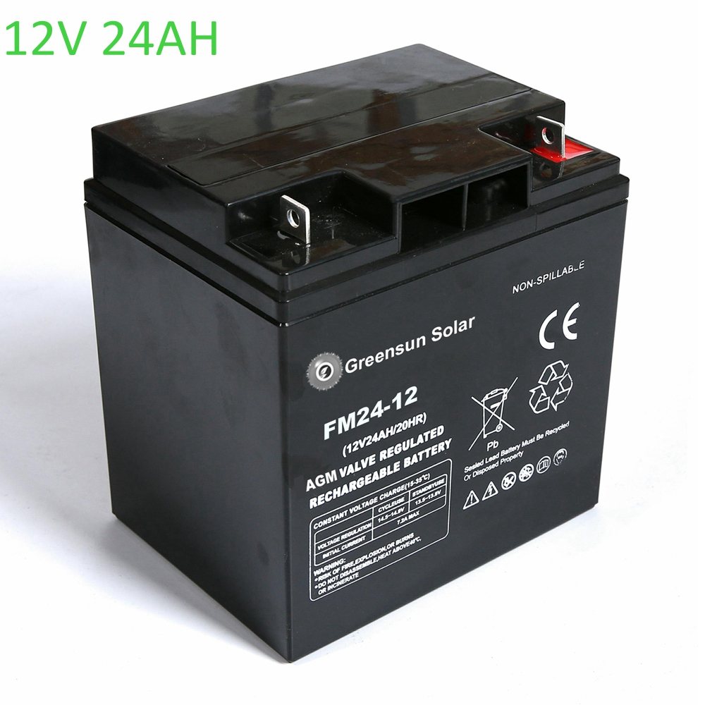 Loodzuuraccumulator 12v 24ah Deep Cycle-batterijpakket
