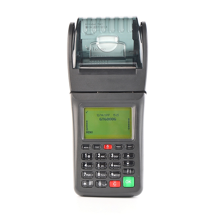 Handheld Pos-terminal voor mobiel opwaarderen en opwaarderen van beltegoed
