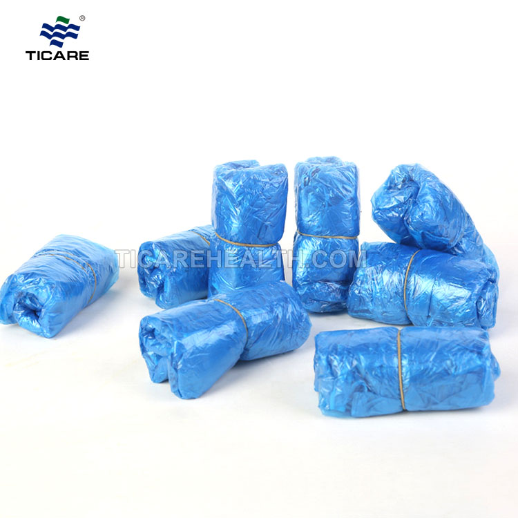 Waterdichte blauwe plastic CPE wegwerpoverschoenen