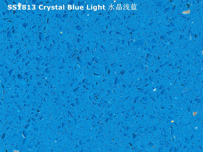 Lichtblauwe kristallen fonkelende gemanipuleerde kwartsplaten
