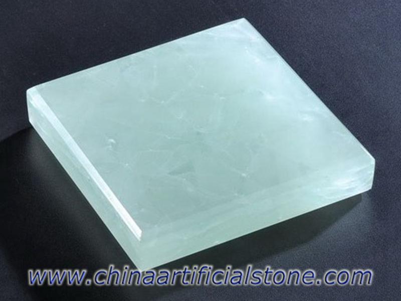Ice Green Jade Glass2 Gerecycleerde glazen stenen platen
