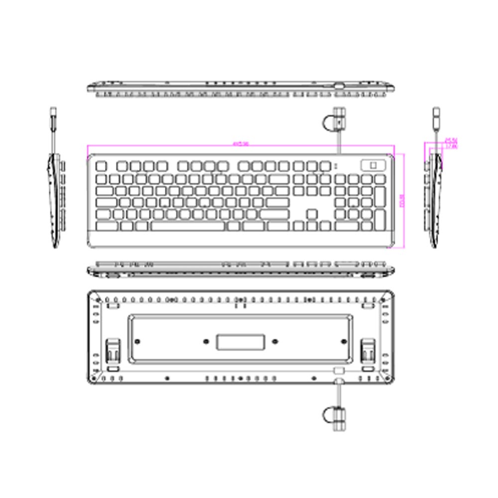 USB-vingerafdruktoetsenbord