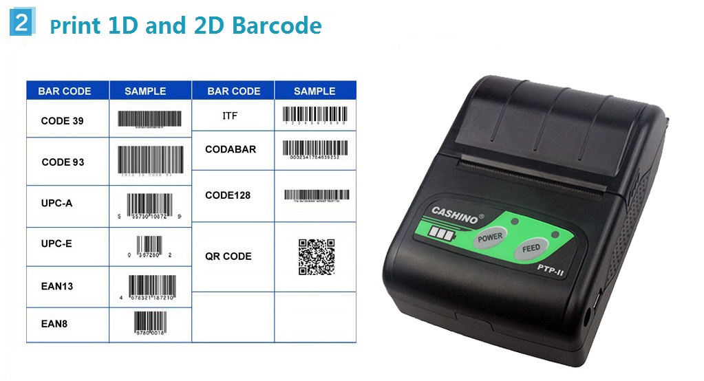 58MM mini mobiele thermische bonprinter