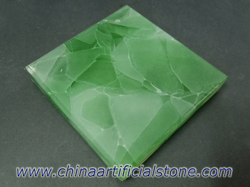 Iceberg Glass2 groene en witte jade glazen stenen platen
