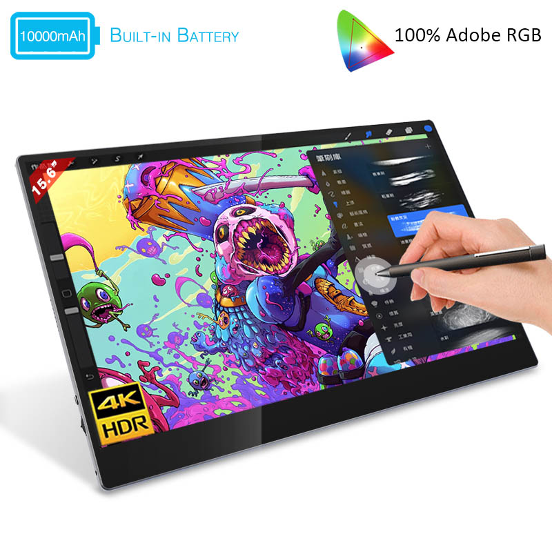 SIBOLAN 15,6-inch 4K draagbare touchscreen-monitor
