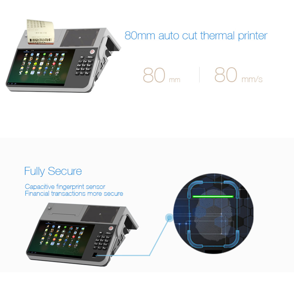 android pos therminal met 80mm printer