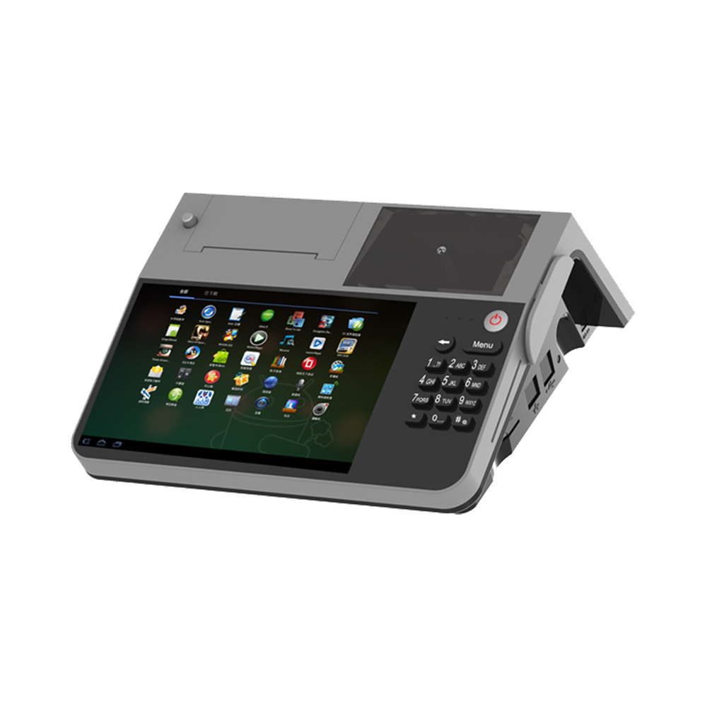Dual Screen 8 inch Android NFC POS-terminal met 80 mm thermische printer
