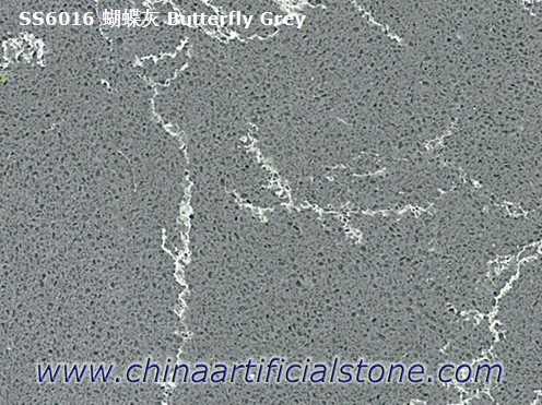 Grijs Carrara-grijs met witte aderen kwartsplaten
