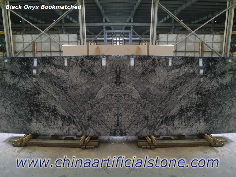 Turkije Black Onyx Marble Bookmatched platen
