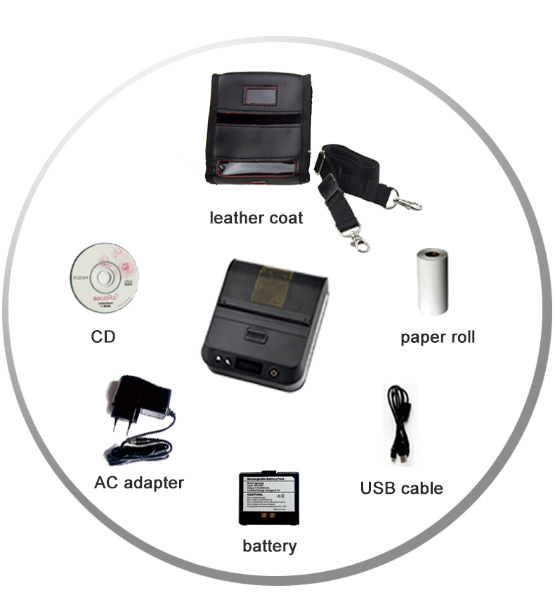 80 mm draagbare mobiele wifi thermische bonprinter