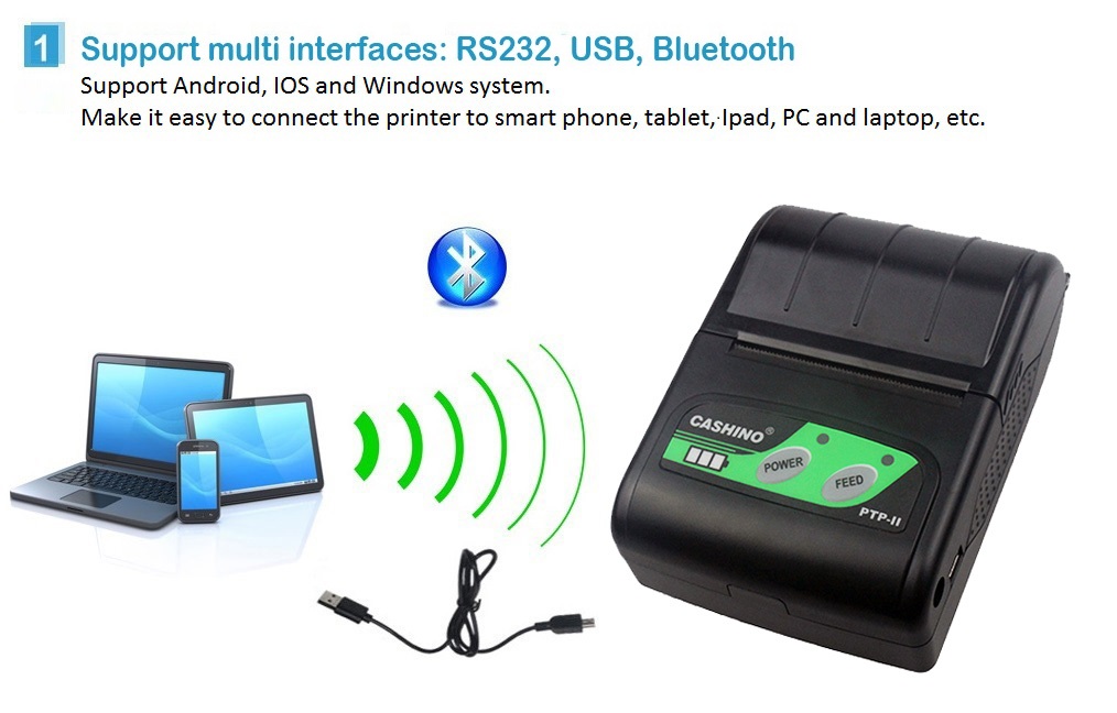 58MM mini mobiele thermische bonprinter