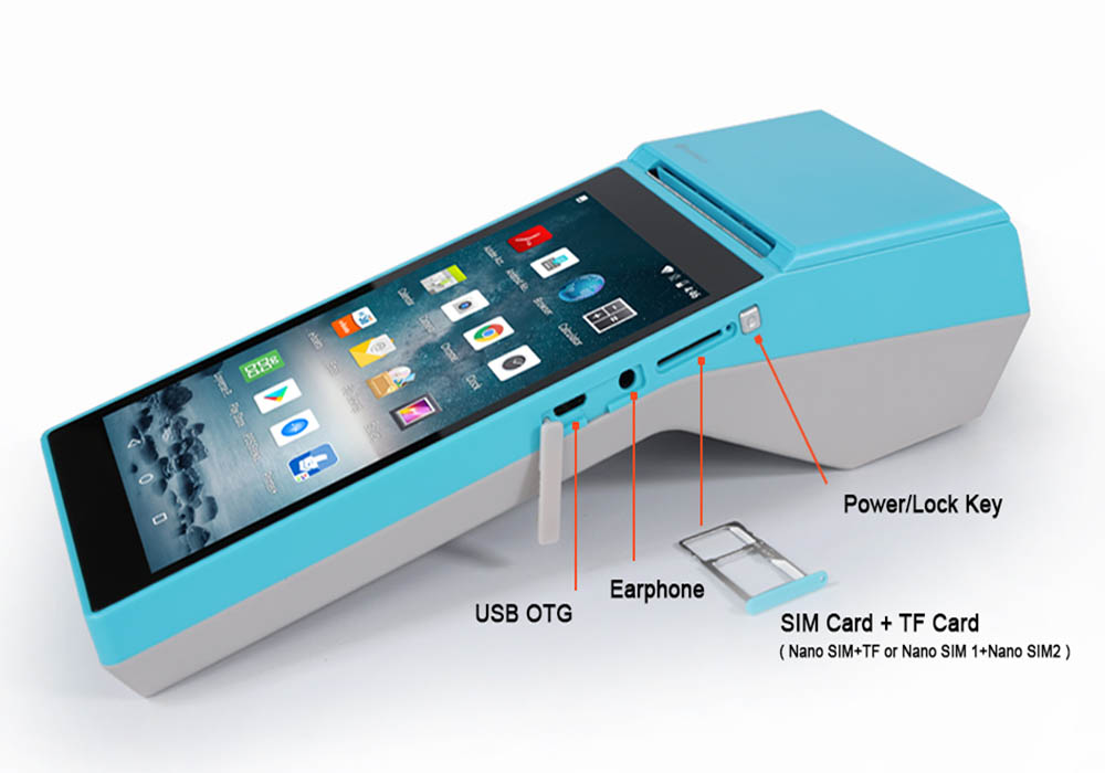 4G Handheld Android-winkel pos