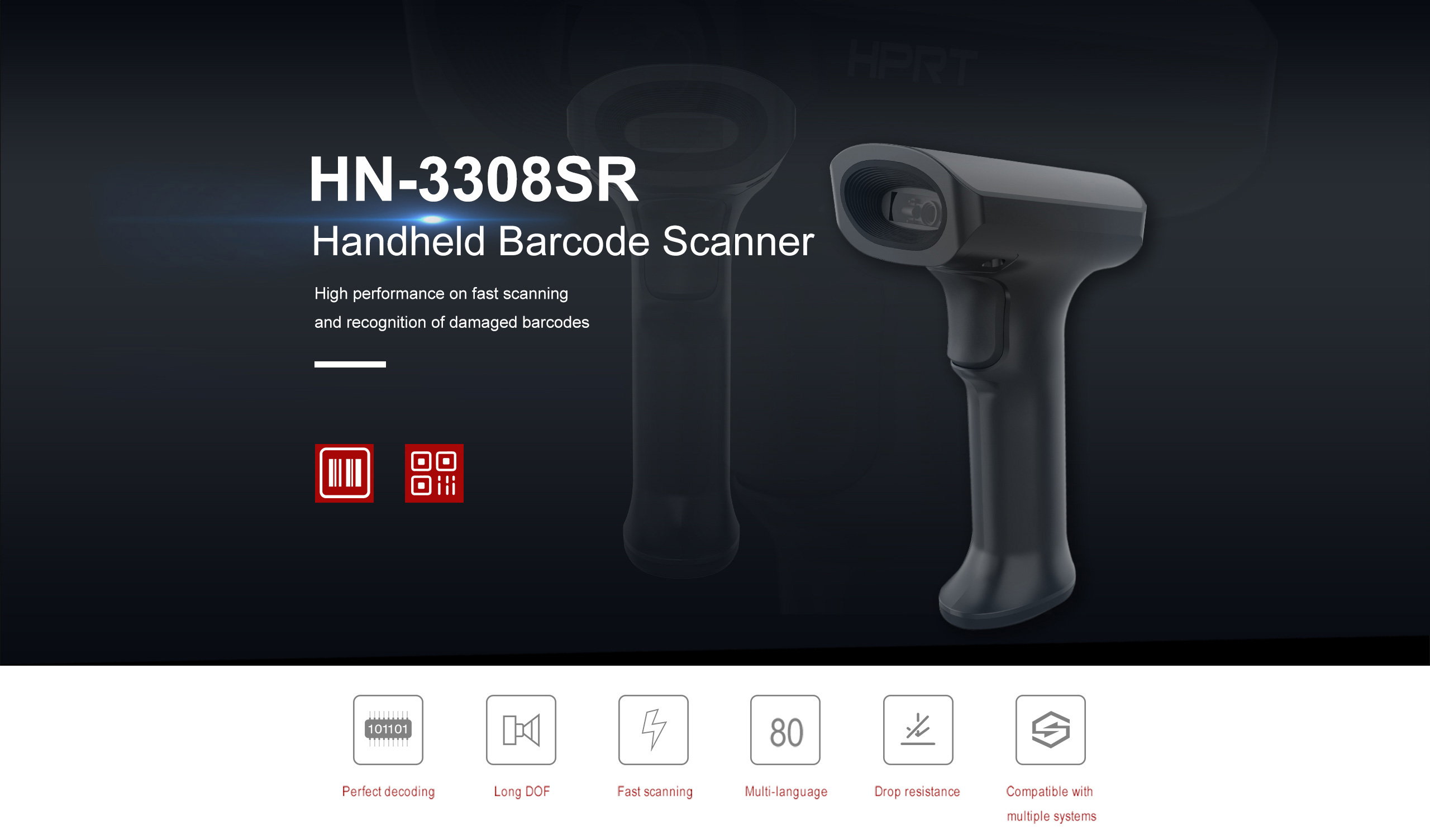 Handheld barcodescanner