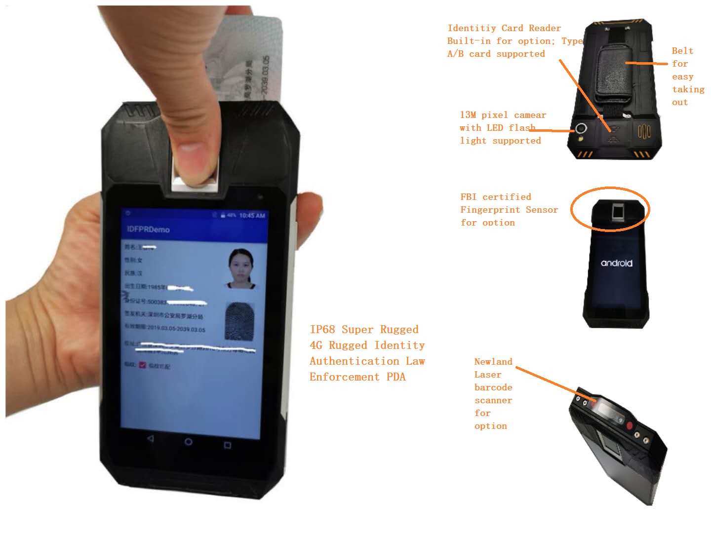 Nationale ID Biometrische PDA