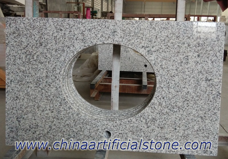 China Witgrijs granieten werkbladen voor commerciële projecten
