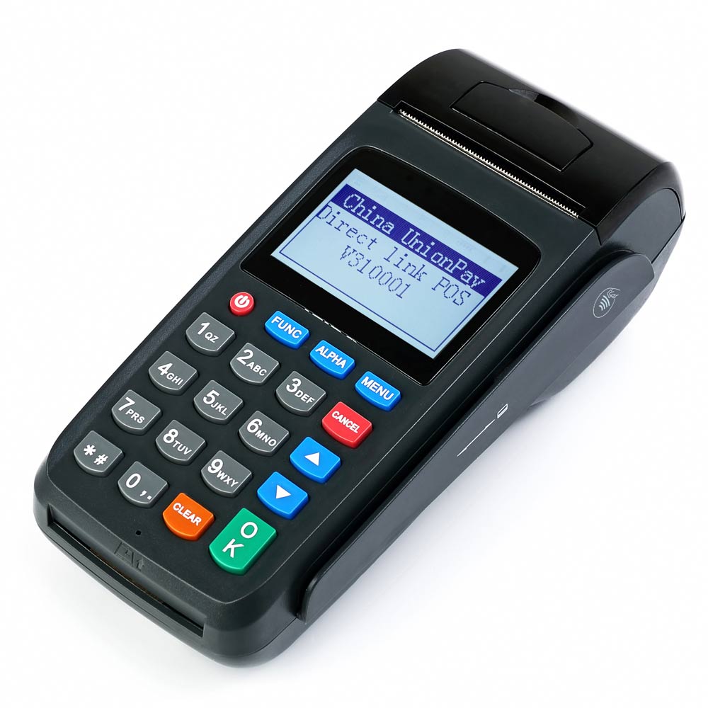 Handheld mobiele EFT Pos Swipe Machine ingebouwde printer voor banken
