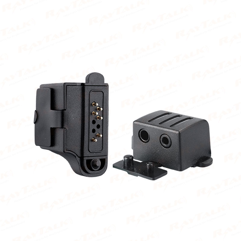 AP-06 walkie-oortelefoon Adapter-Icom IC-F50/F51/F30GS multi-pins connector naar 2-pins radio-connector
