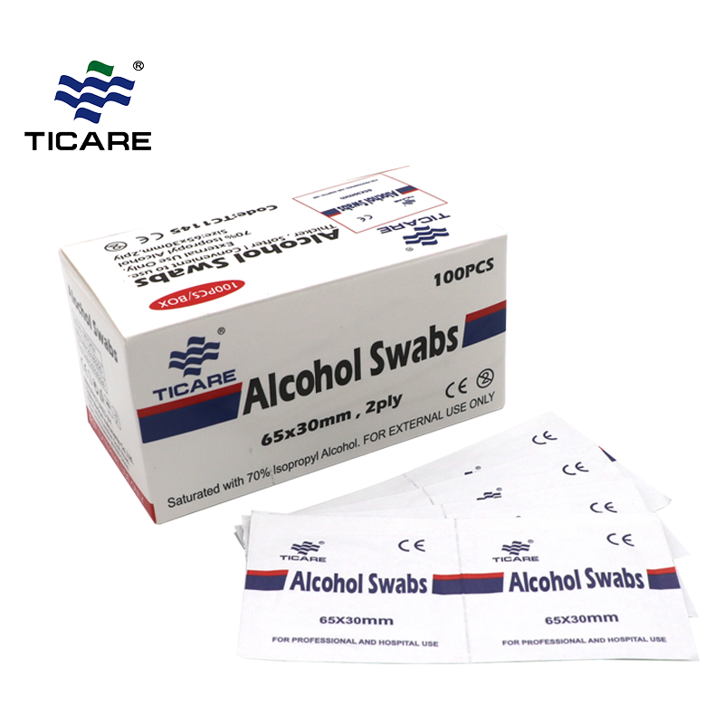Disposable Skin antiseptische medische alcohol prep pad