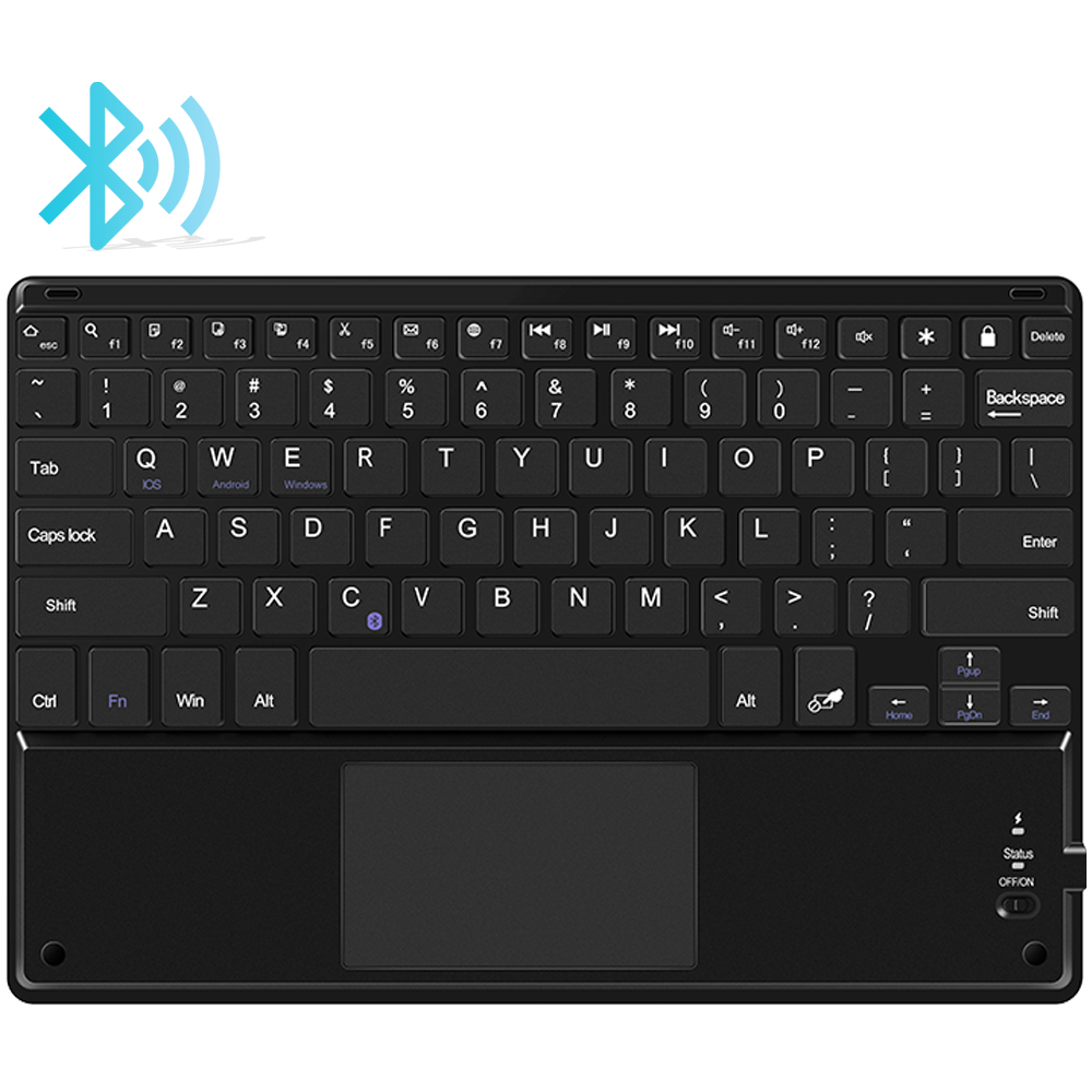 Draadloos flexibel Bluetooth 3.0 mini-toetsenbord met touchpad
