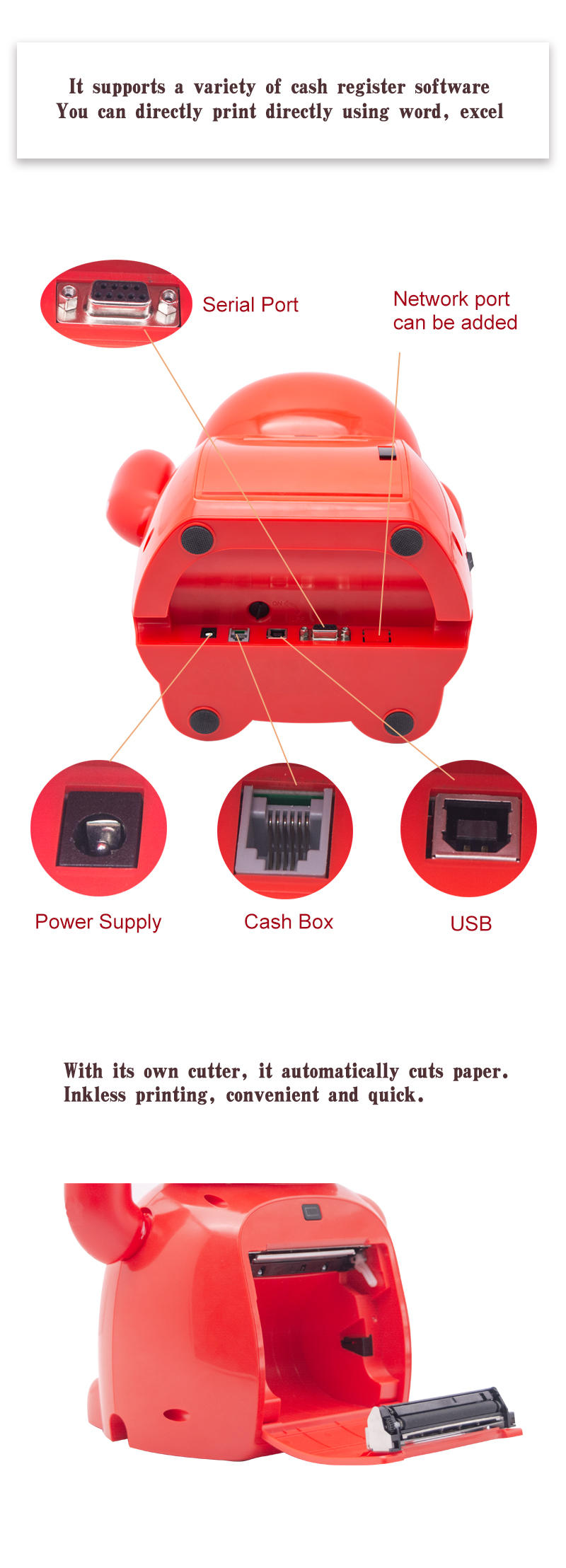 pos printer usb bluetooth 80mm