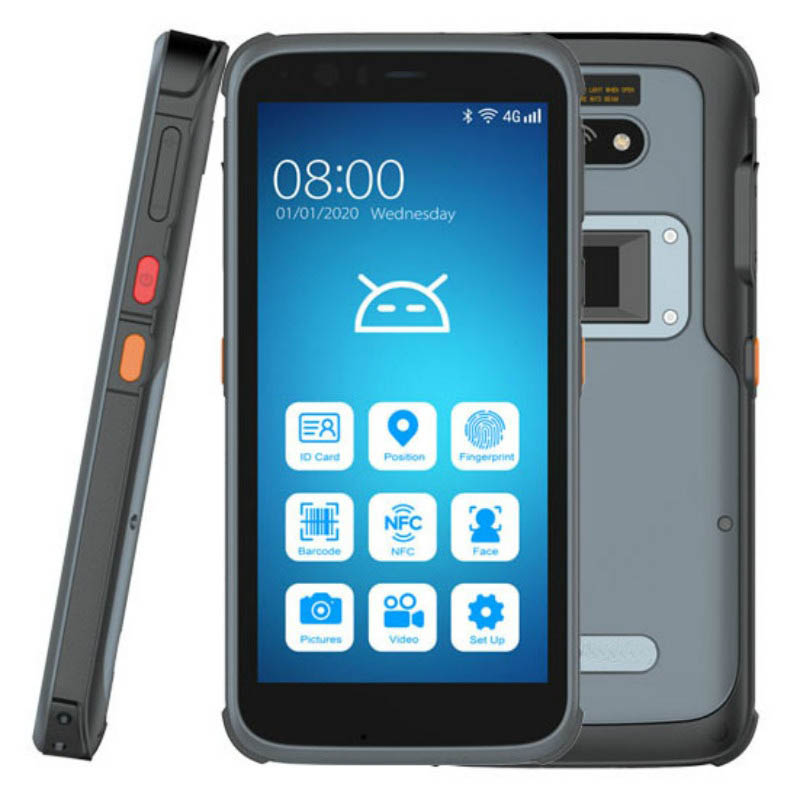 IP68 Zakformaat Overheid Gegevensverzameling 4G Android Biometrische RFID PDA-terminal

