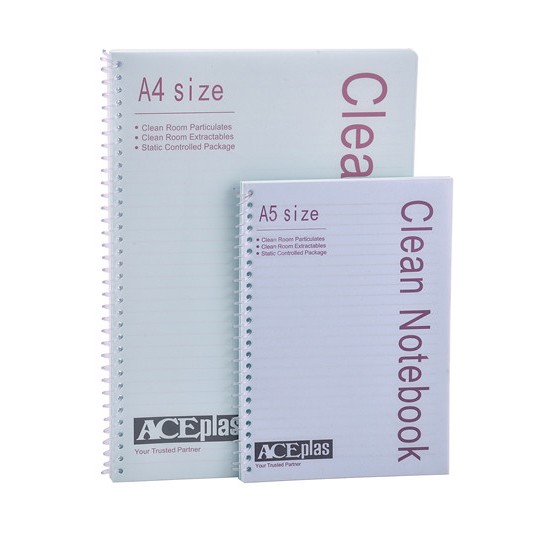 Pluisvrije spiraalgebonden ESD cleanroom-notebook zonder stof
