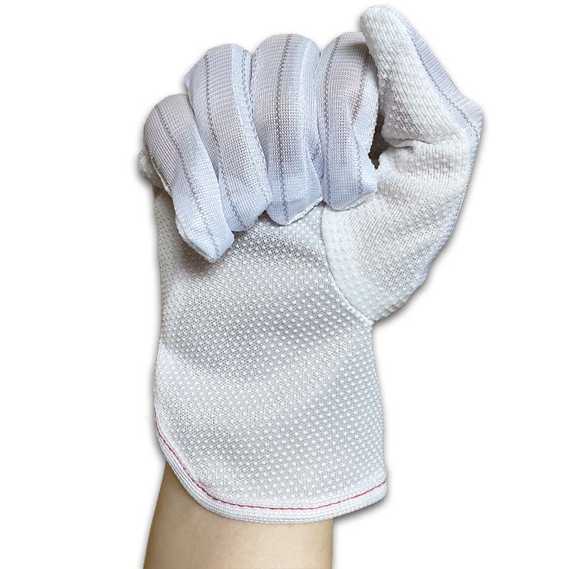 ESD Carbon Fiber Handschoen PVC Palm Gestippelde Handschoenen
