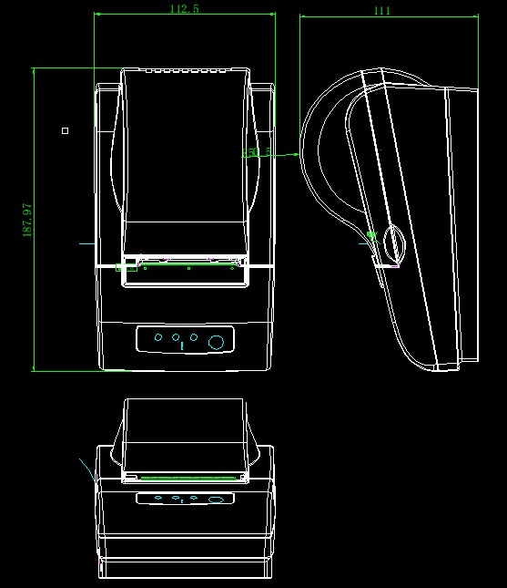 YCP-58L thermische printer voor desktoplabels