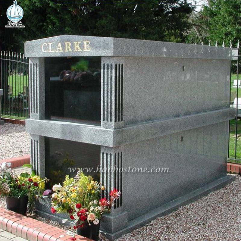 Hoge kwaliteit graniet 2 crypten begrafenis privé mausoleum
