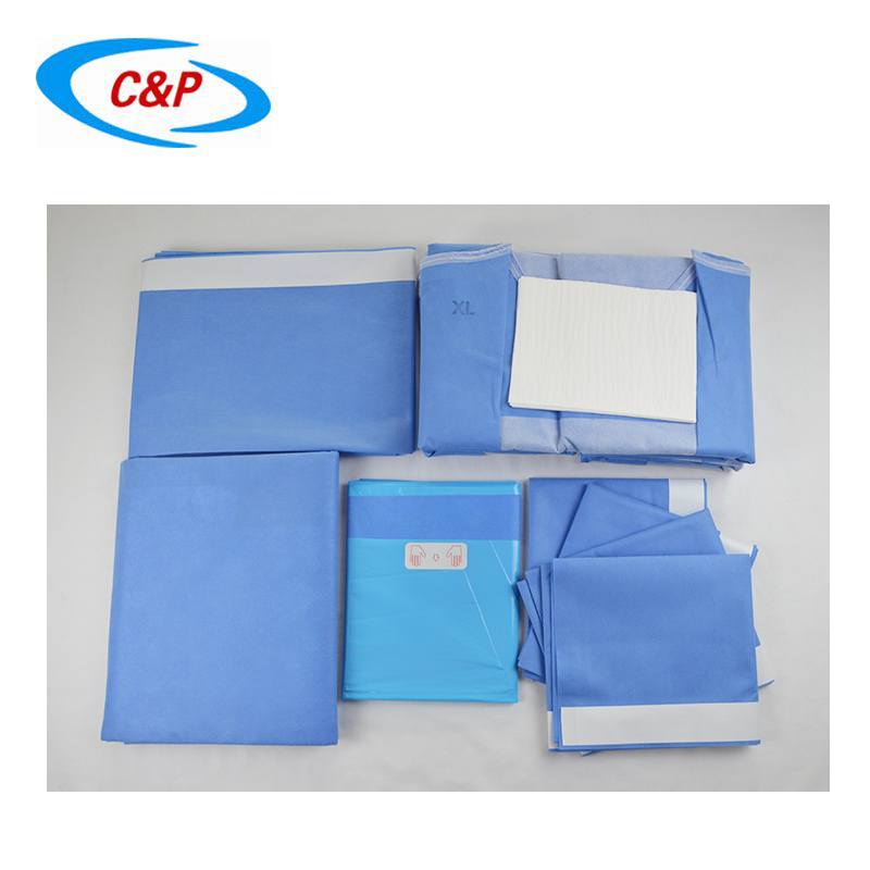CE ISO13485 gecertificeerd wegwerp niet-geweven algemeen chirurgisch lakenpakket
