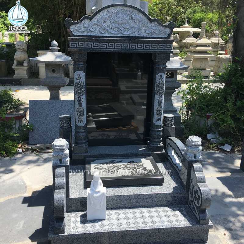 Chinese stijl pijler snijwerk Lotus gesneden granieten monument
