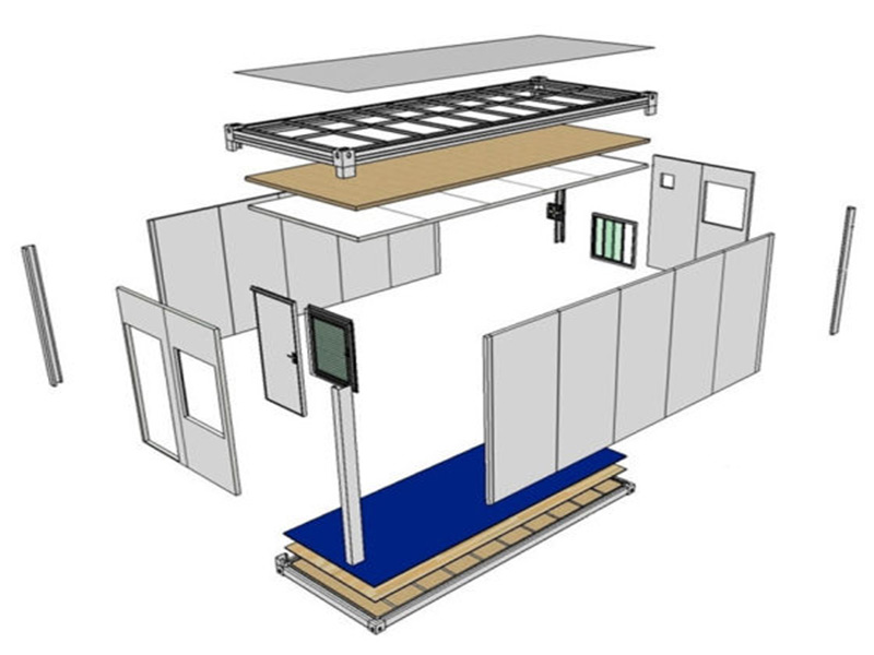 flat pack container installatie